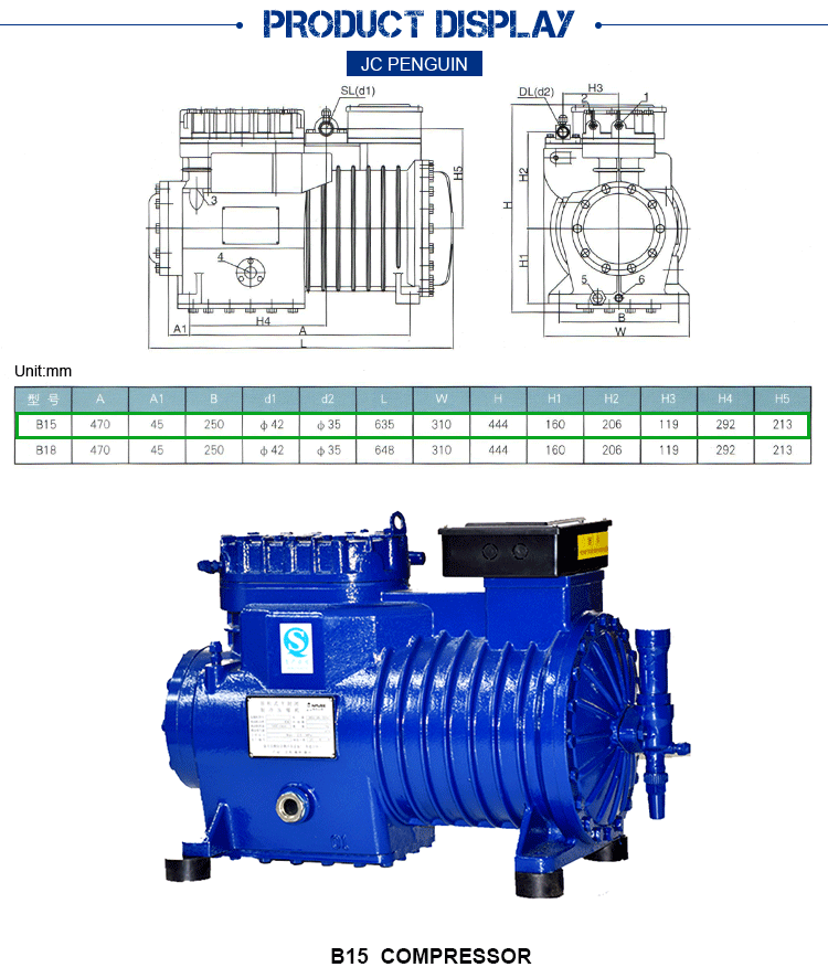 r134a refrigerant compressor