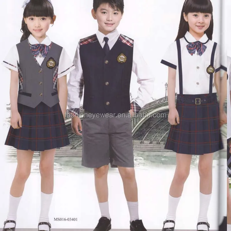 Khaki Japanese School Uniform Suit Boy Blazer Sweater Girl Pinafore