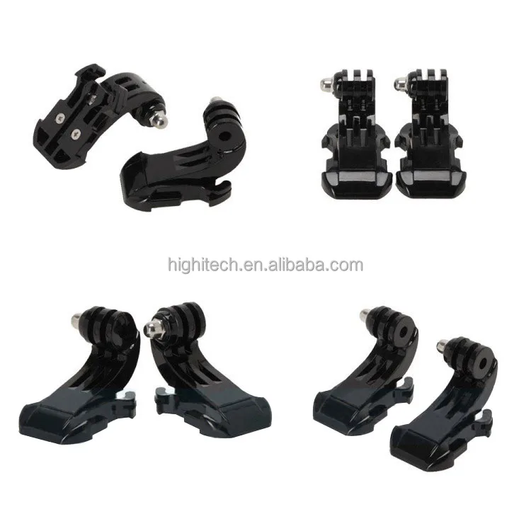 Black Vertical Surface J-Hook Buckle Mount Stand For GoPro Hero 3+ 4 Camera