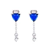ed00852b Silver Plated Fashion Jewelry Facebook Blogger Top Selling Classic Royal Blue Stud Earrings