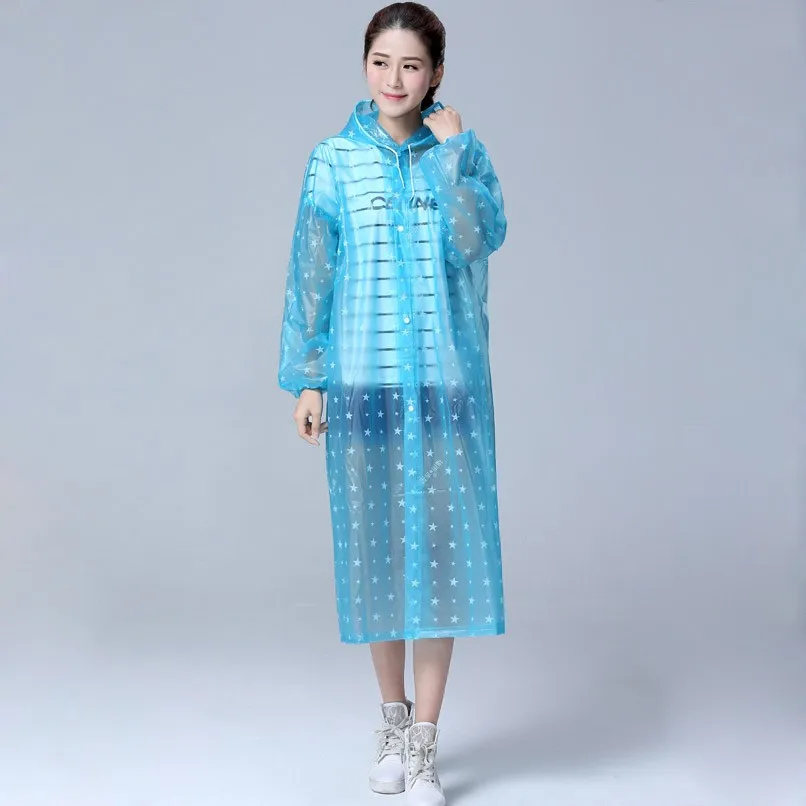 Star Simple Style Bule Raincoat With Button - Buy Star Style Waterproof ...