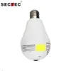 SECTEC special offer 1.3MP/960P panoramic VR wifi bulb cloud storage IP camera