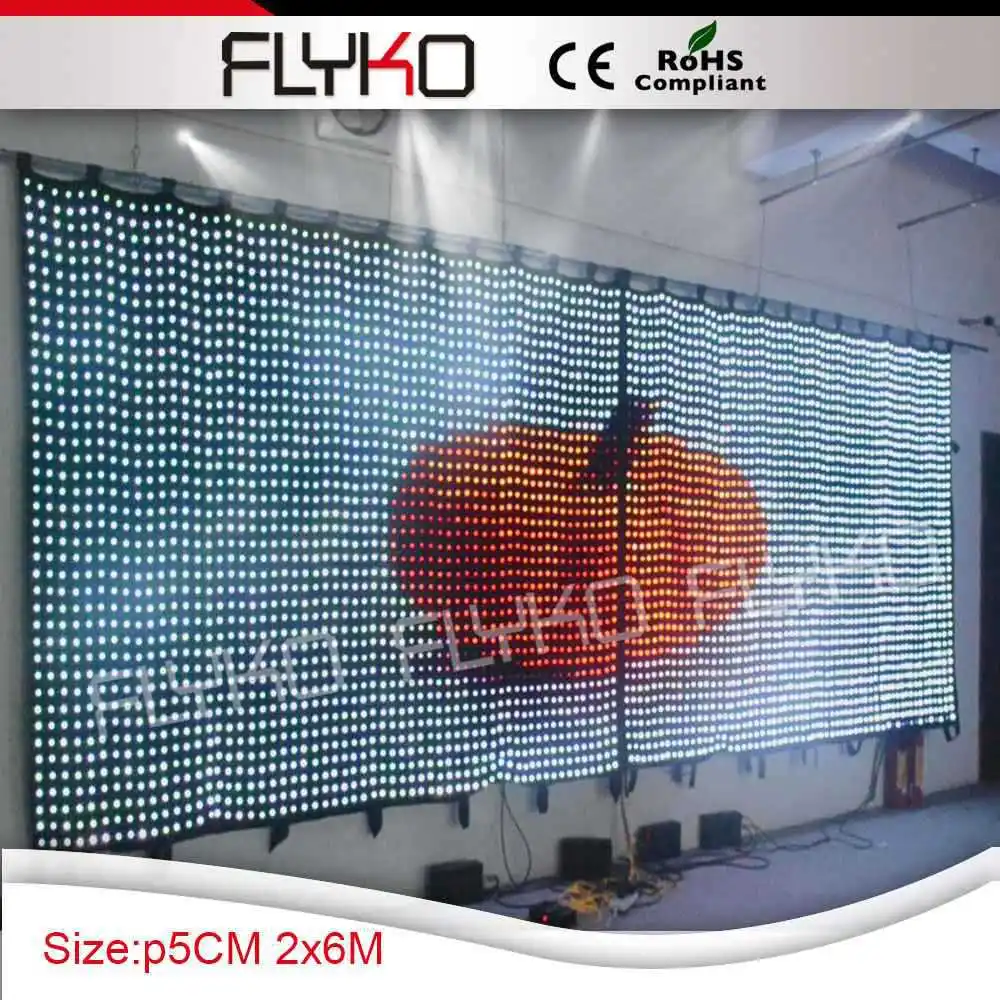 

new design P50 wedding stage backdrop decoration flexible led curtain
