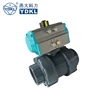Plastic pvc socket union pneumatic ball valve ball