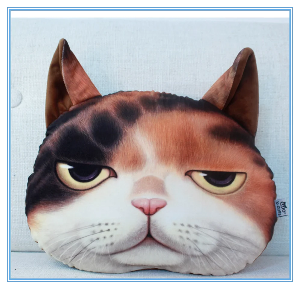 3d cat pillow