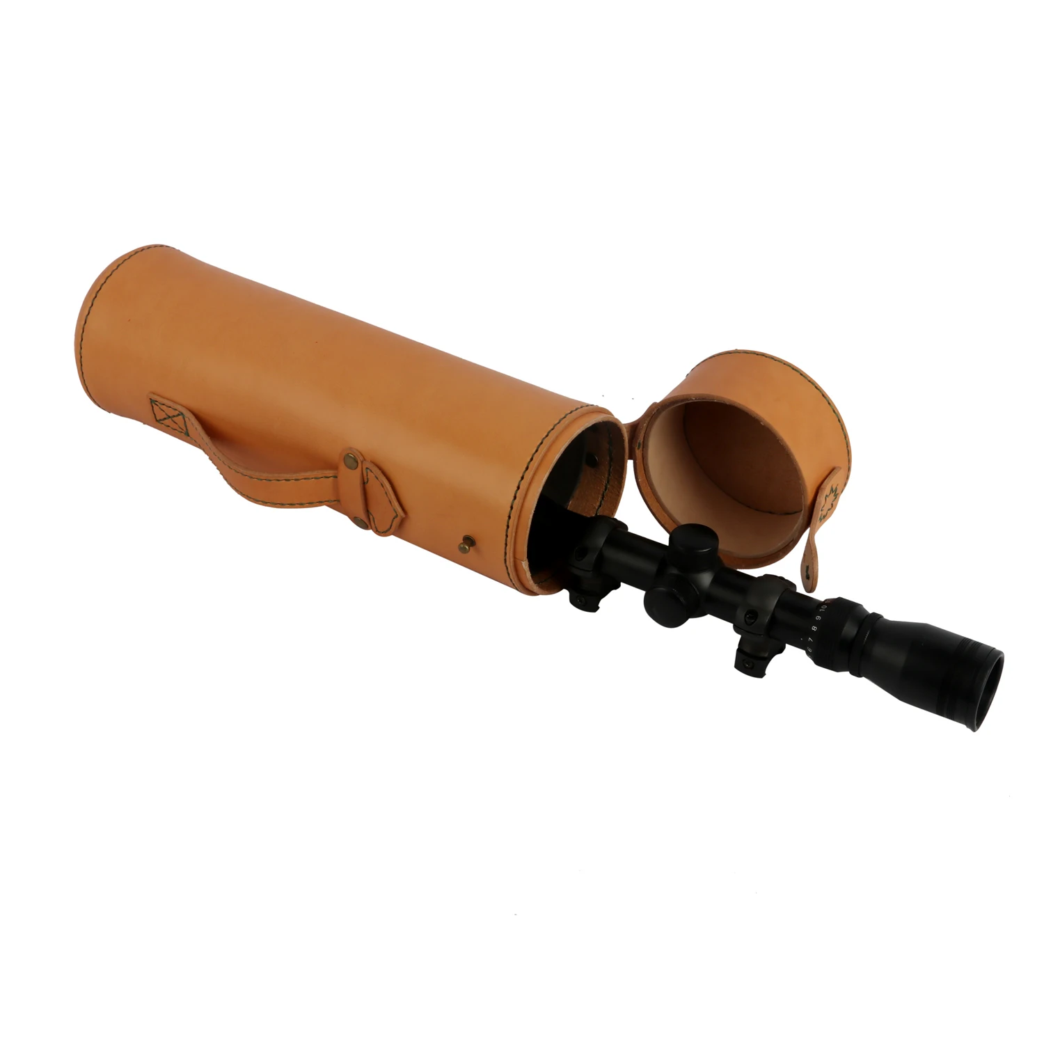 Luxury Custom Handmade Vegetable-Tanned Leather Case for Spotting Scope