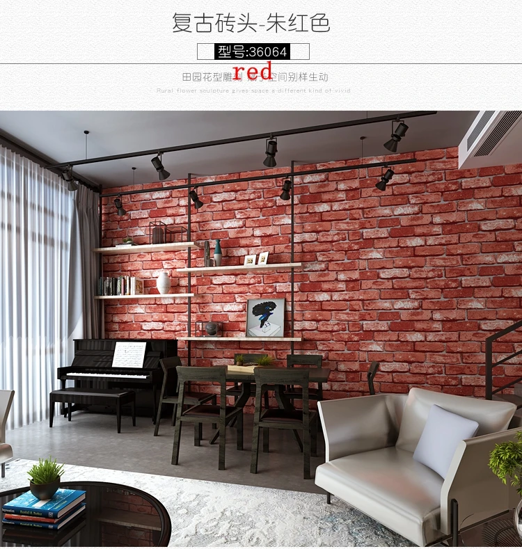Modern Minimalist 3d Gray Brick Wallpaper Restaurant Hotel Clubhouse