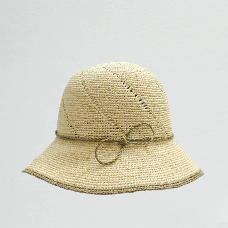 raffia cloche hat