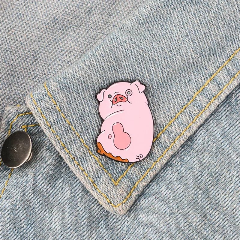 

Waddles Pink pig Peppa Enamel brooch pins Badge Brooch For Neckline Chest Pocket, N/a