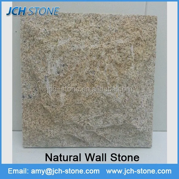 
Chinese yellow granite mushroom finished natural surface wall stone 