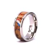 2019 Fashion Jewelry Titanium Ring with Cork Wood,Custom Cork Titanium Ring Cork Wood Inlay Men Ring
