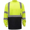 High Vis Long Sleeve Black Bottom Safety Shirt