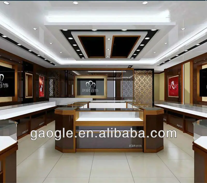 High Quality Custom Fashion Shop Decoration Jewellery Store Layout