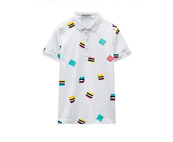 white printed polo t shirts