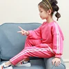 YY20009G 2018 Fashion newest kids children girls casual sports clothing 2 pieces suits