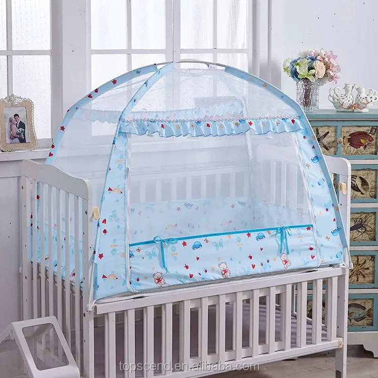 Free Standing Mosquito Net Tent For Crib With Zipper Opening