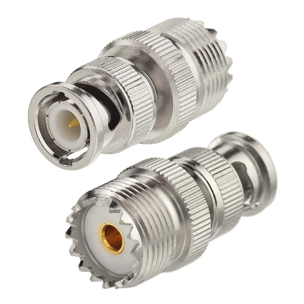 2PCS LBTOEM UHF Female to BNC Male Coaxial Cable Adapter,BNC to SO-239 Adapter,RF Coaxial Coax Adapter 