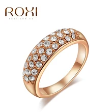 Moderný dámsky prsteň ROXI s kamienkami z Aliexpress