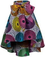 

ZH021 Hot sell African Wax Print Kitenge Design Clothing Women Hi-low Casual Skirt