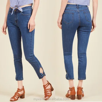 ankle design jeans