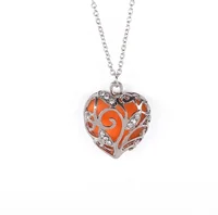 

Womens fashion glowing in the dark necklace heart shape pendant,promotional gift necklace heart pendant