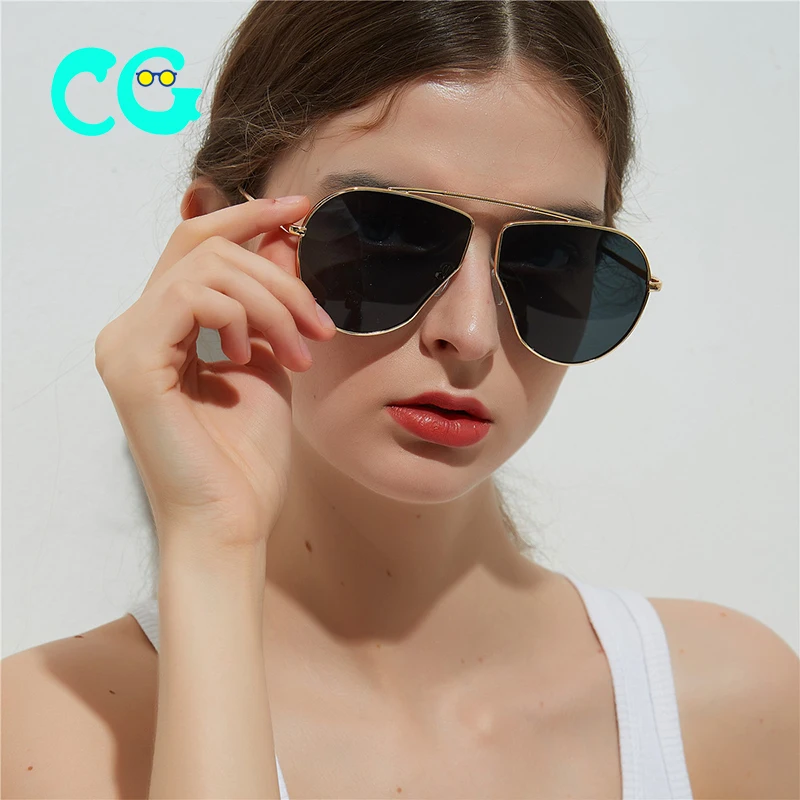 

2018 New Fashion Retro Round Sunglasses Metal Frame Transparent Colorful Lens elegant Women Sunglasses Brand Designer a1166, Custom colors