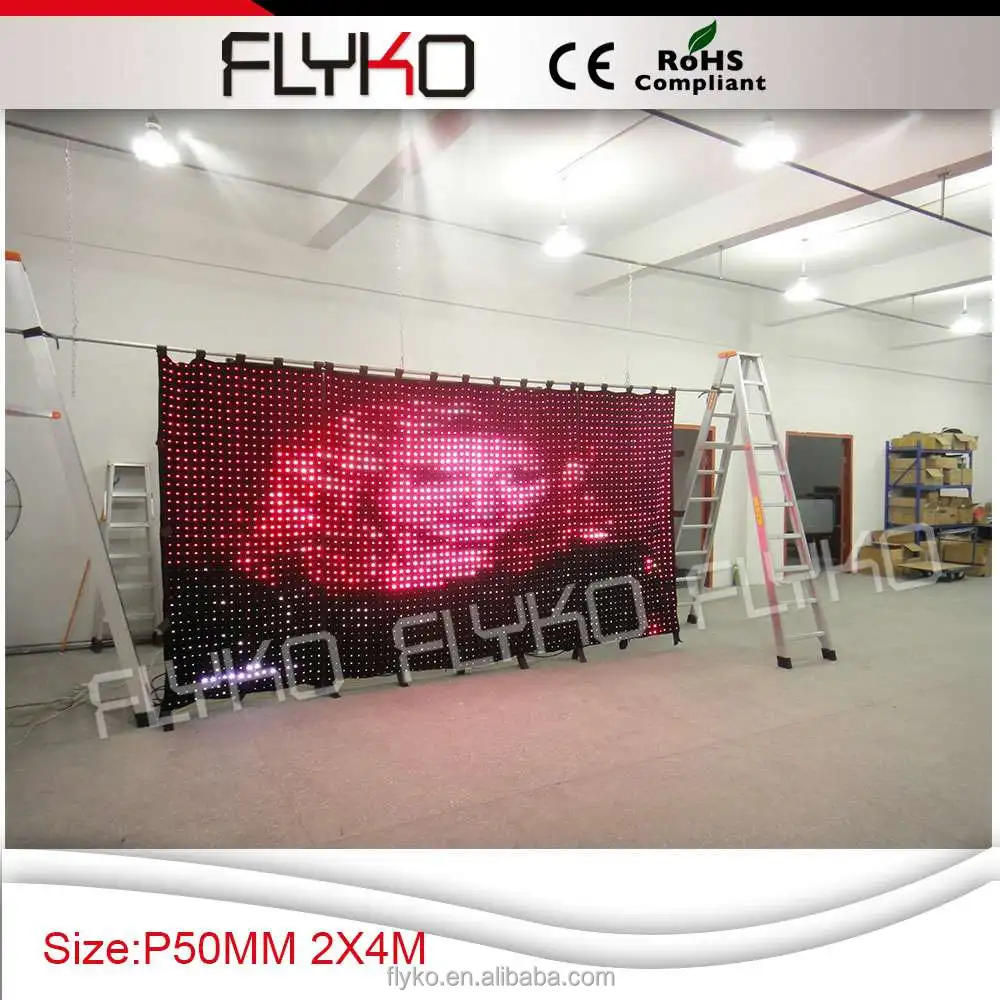 

led unshine-light curtain video walls blue firm video, Full color