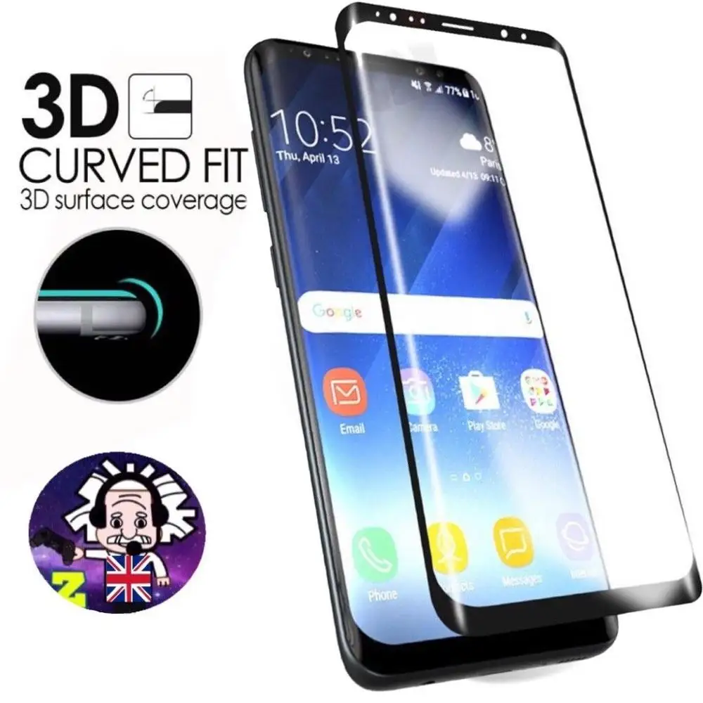 

3D Curved Full Cover touch Tempered Glasses mobile phone screen protector film for Samsung Galaxy s10 s9 s8 Plus, Transparency 99% color
