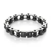 OUMI Wholesale Bike Chain Fashion Jewelry Stainless Steel Dull Polish Gray Motorcycle Bicycle Heavy Chain Mens Bracelet