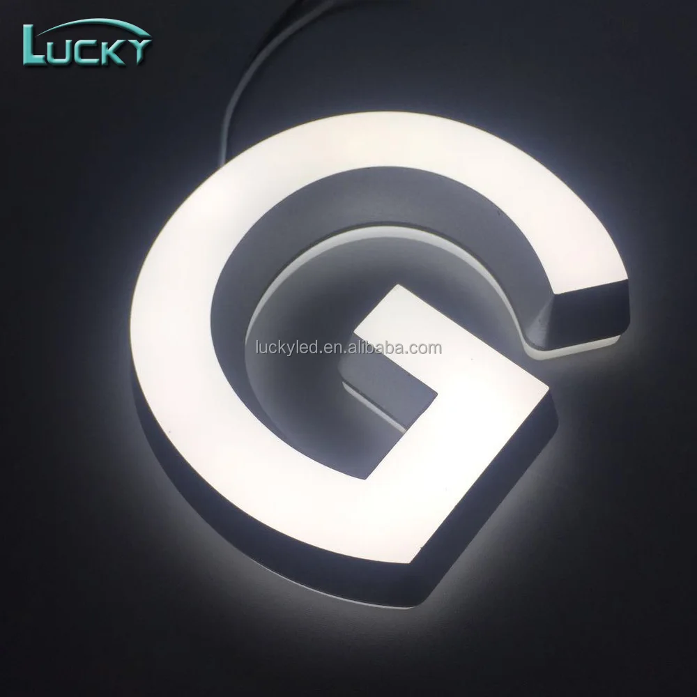 Lucky Acrylic Chinese Character LED Sign Frontlit and Backlit LED Lighting Sign