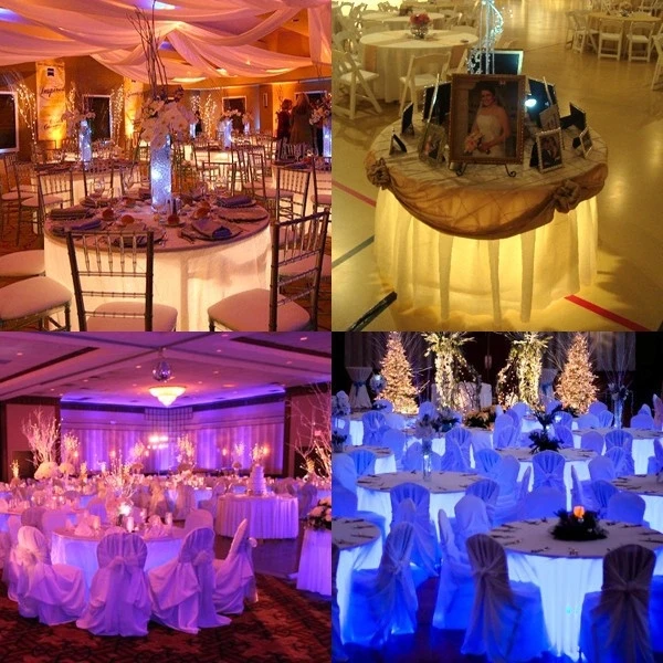 under table lights for wedding