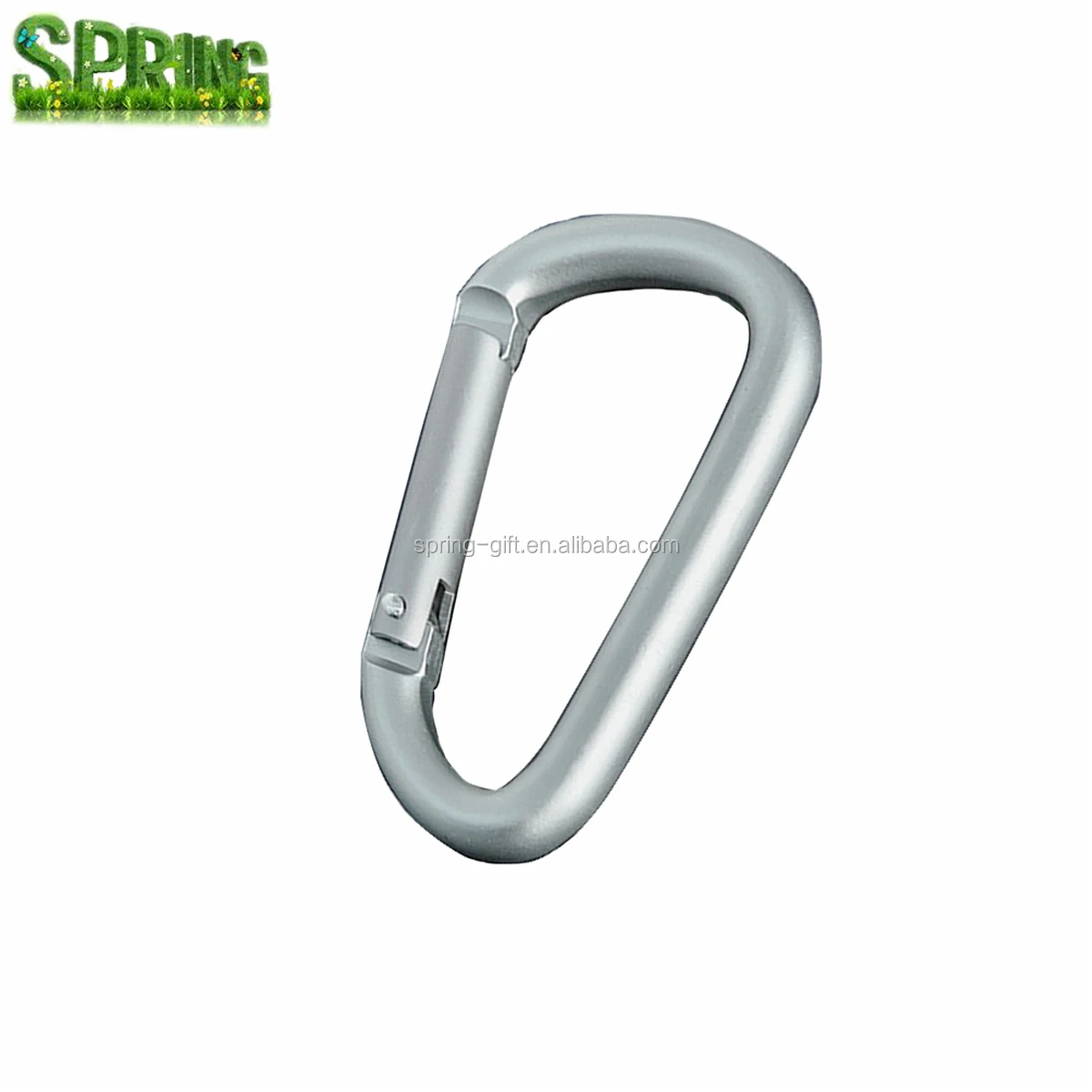 Matte Gun Grey Carabiner Metal Hook D Shape Bold Full Fog Black