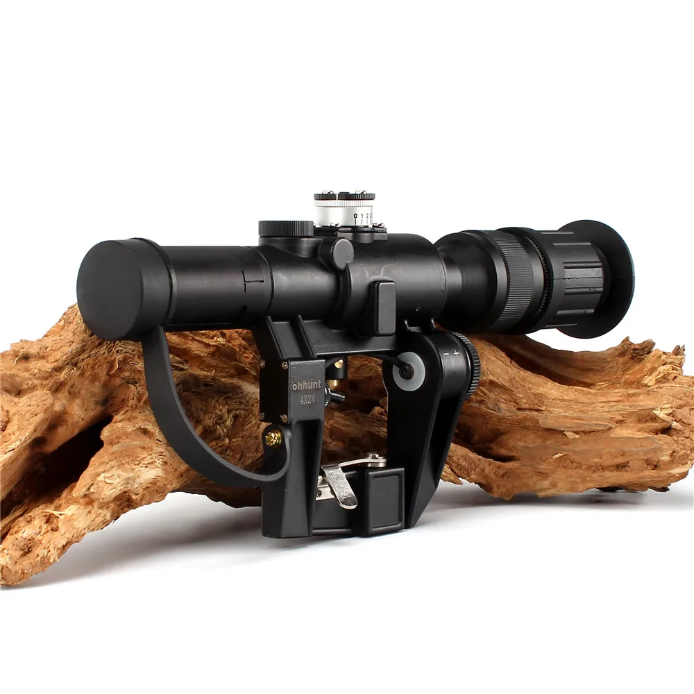 

Red Illuminated 4x24 PSO-1 Type Hunting scopes Riflescope for Tactical Hunting Dragonov SVD Sniper Rifle Series AK Rifle Scope