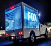 Rolling Digital mobile Ads with moving advertising board / LED Display Screen Mobile truck