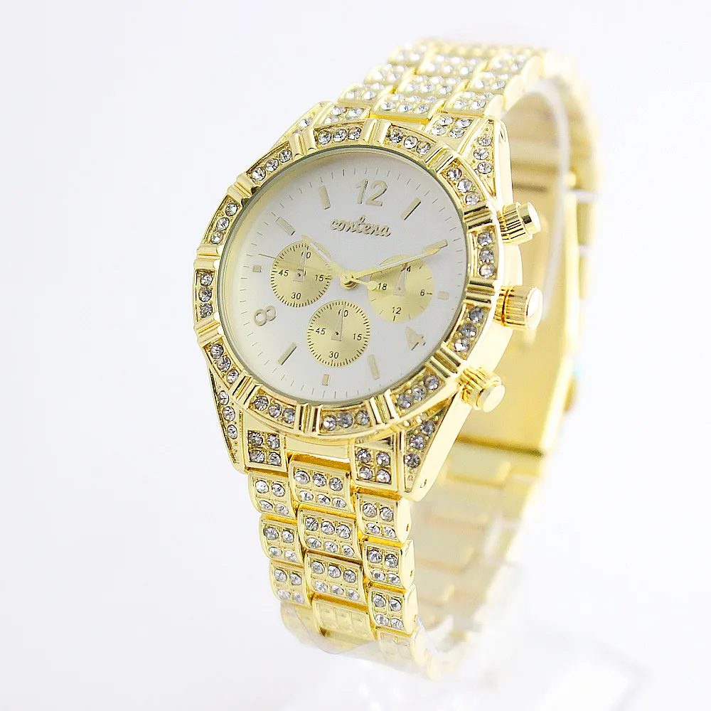 

2018 hot mobile watch phones The new fashion of Rome diamond fashion smart watch, Rose gold