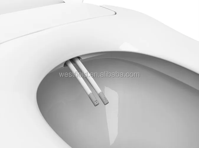 2017 New Automatic Bathroom sanitary soft-close non-electric PP bide toilet seat with Dual Nozzles Sprayer