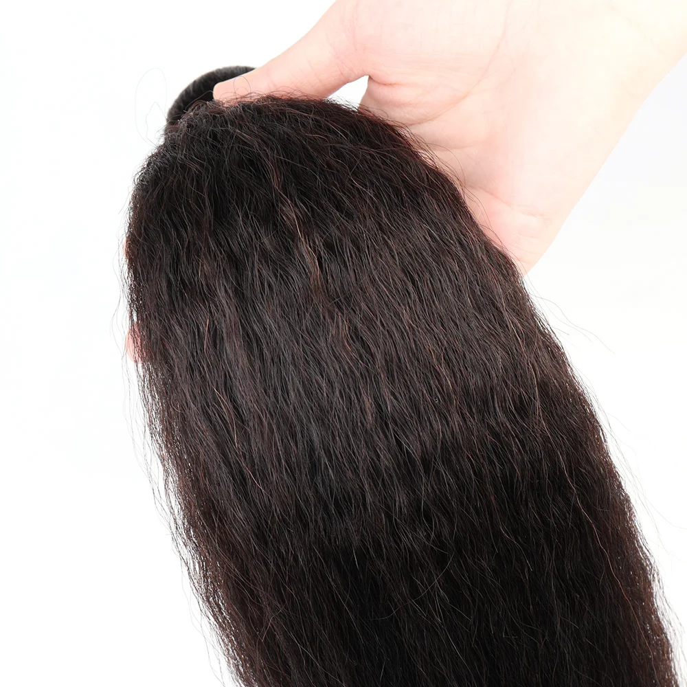 

Toocci Classic 3 IN 1 Virgin Indian Hair Weave Natural Yaki Perm 3 Bundles Kinky Straight Human Hair Weave Bundles