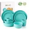 Eco material fiber good quality natural bamboo fiber dinnerware sets of china supply