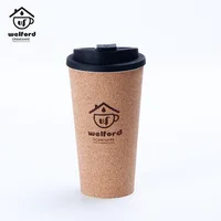 

Eco- friendly Cork Cup Coffee To Go Mug Travel Hand PLA PP Customize blank sublimation travel mug