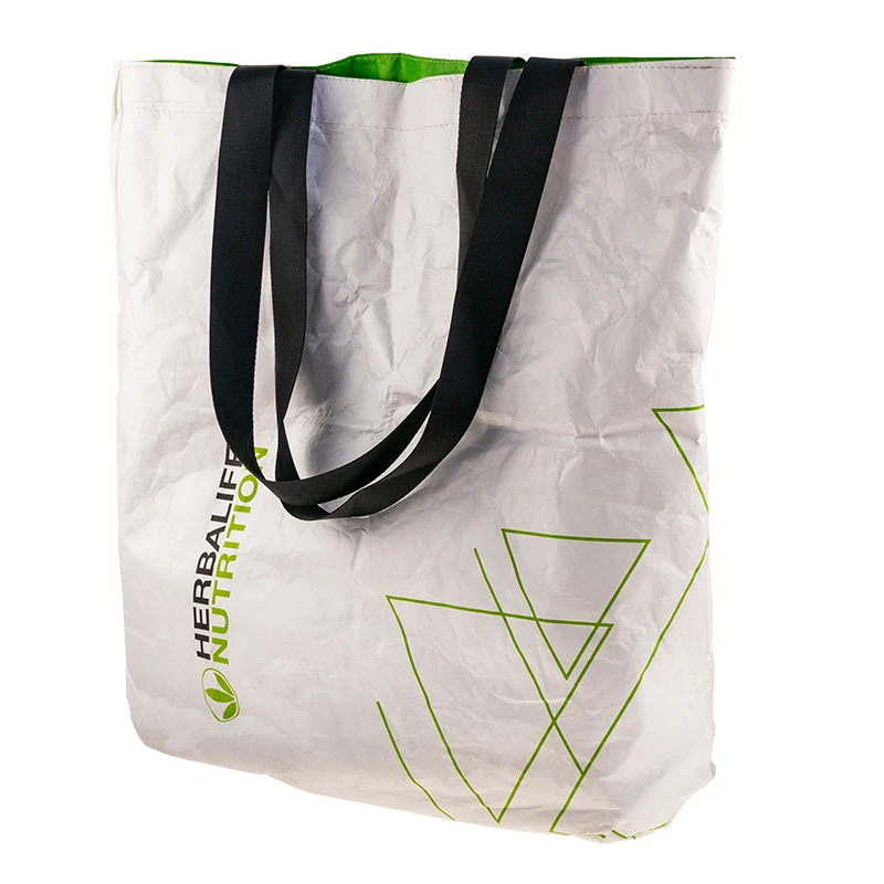 Double-sided logo printing multi-function use on both sides waterproof tyvek tote shopping bag