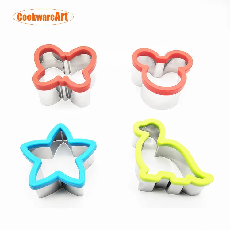 

Colorful animals shape stainless steel sandwich cookie cutter for kids