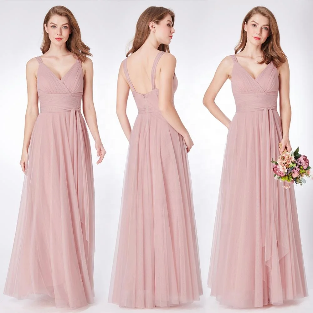 Ever Pretty Floor Length Plus Size Tulle Bridesmaid Dresses