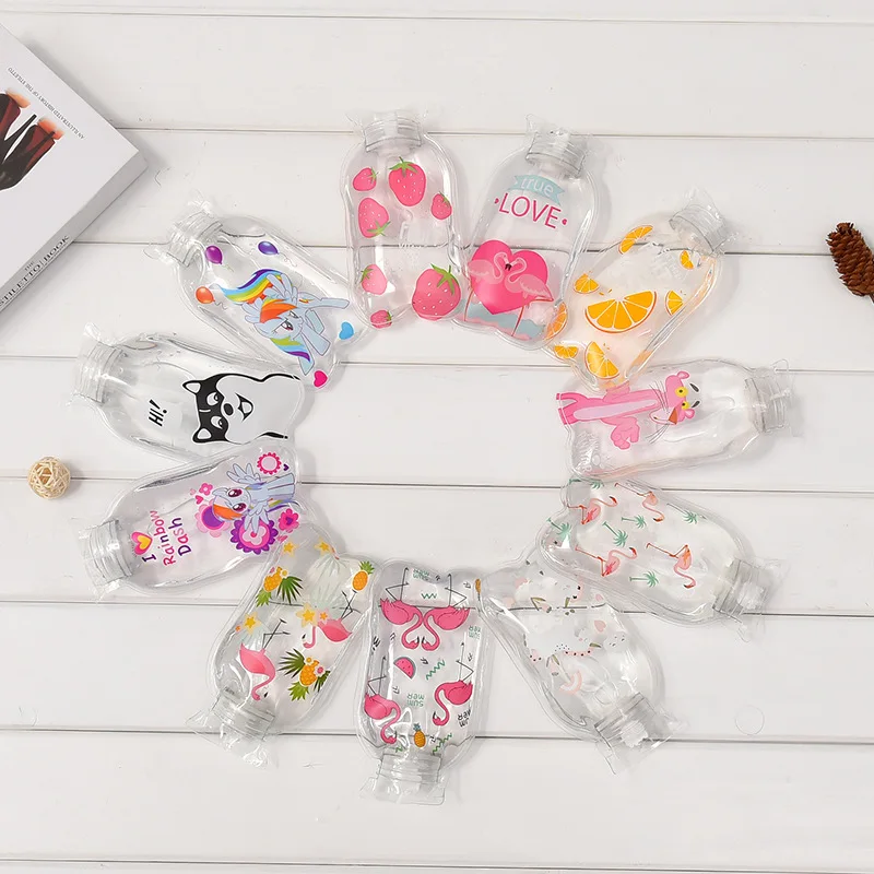 
Customized High Quality Transparent PVC 18*11 Cute Cartoon Hot Water Bag/ Bottle 