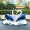 Hot sale customer engraved text crystal swan wedding souvenir guest gifts or valentine's day