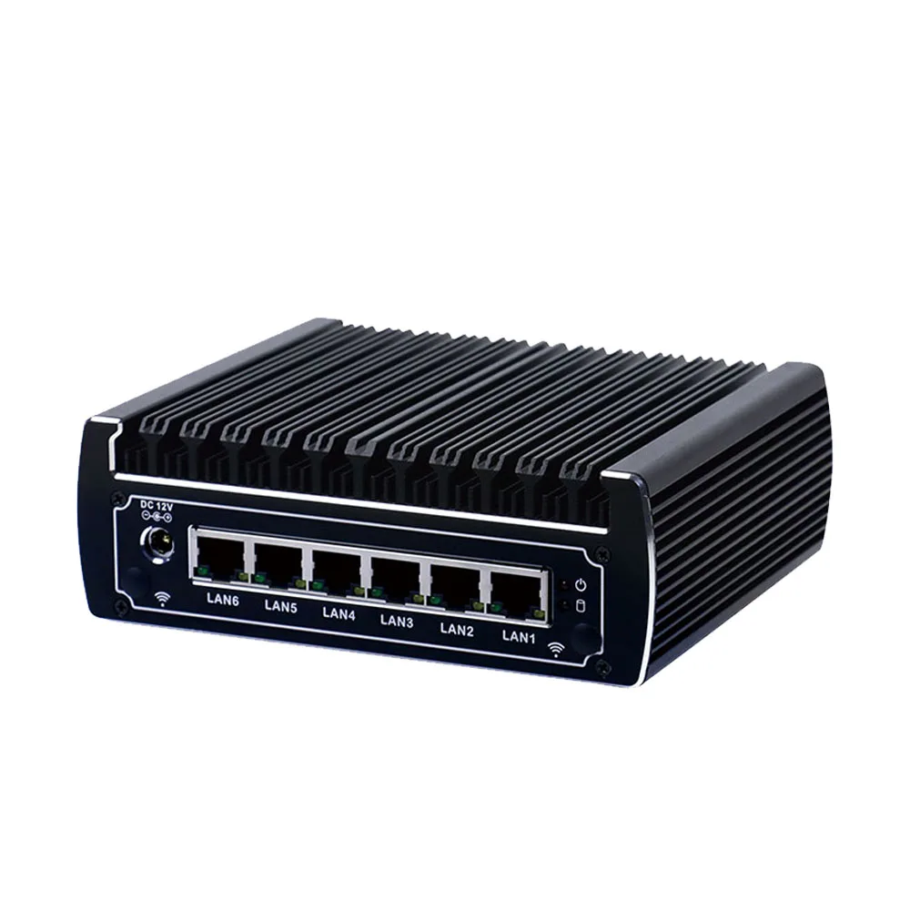 

Yanling Mini pc Intel Celeron i3-7100U Nano Fanless Computer 6 Ethernet Ubuntu Pfsense VPN Firewall Router