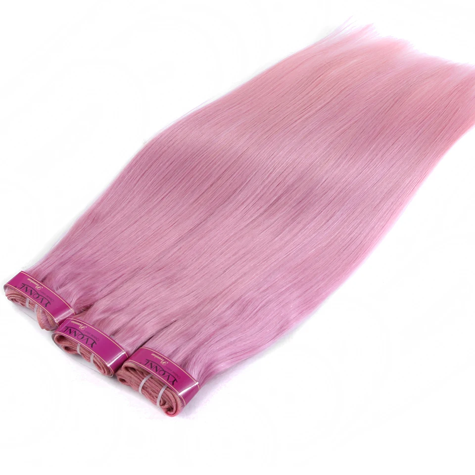 

Super Straight Ombre Colored Pink Brazilian Weave Hair Extension Bundles, Pink weave hair