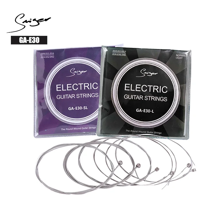 

OEM stringed musical instruments accessoires factory wholesale price 6 steel electric guitar strings