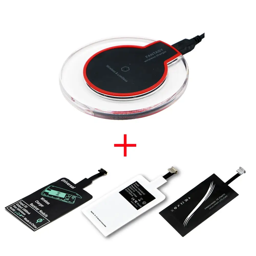 

Qi Wireless Charging Transmitter Charger Adapter Receptor Receiver Pad Coil Type-C Micro USB for iPhone for Huawei for phone