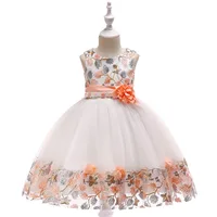 

Girl Baby Summer Cloth Boutique Clothing Floral Picture Oem Birthday Cotton Print Frock Design Fancy Kid Party Dress