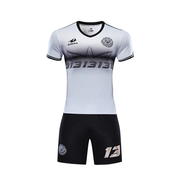 soccer teams with black and white jerseys